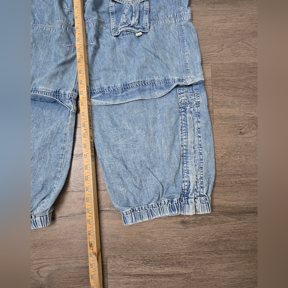 Free People We The Free South Bay Utility Cargo Jeans Large Streetwear Baggy - Picture 9 of 9